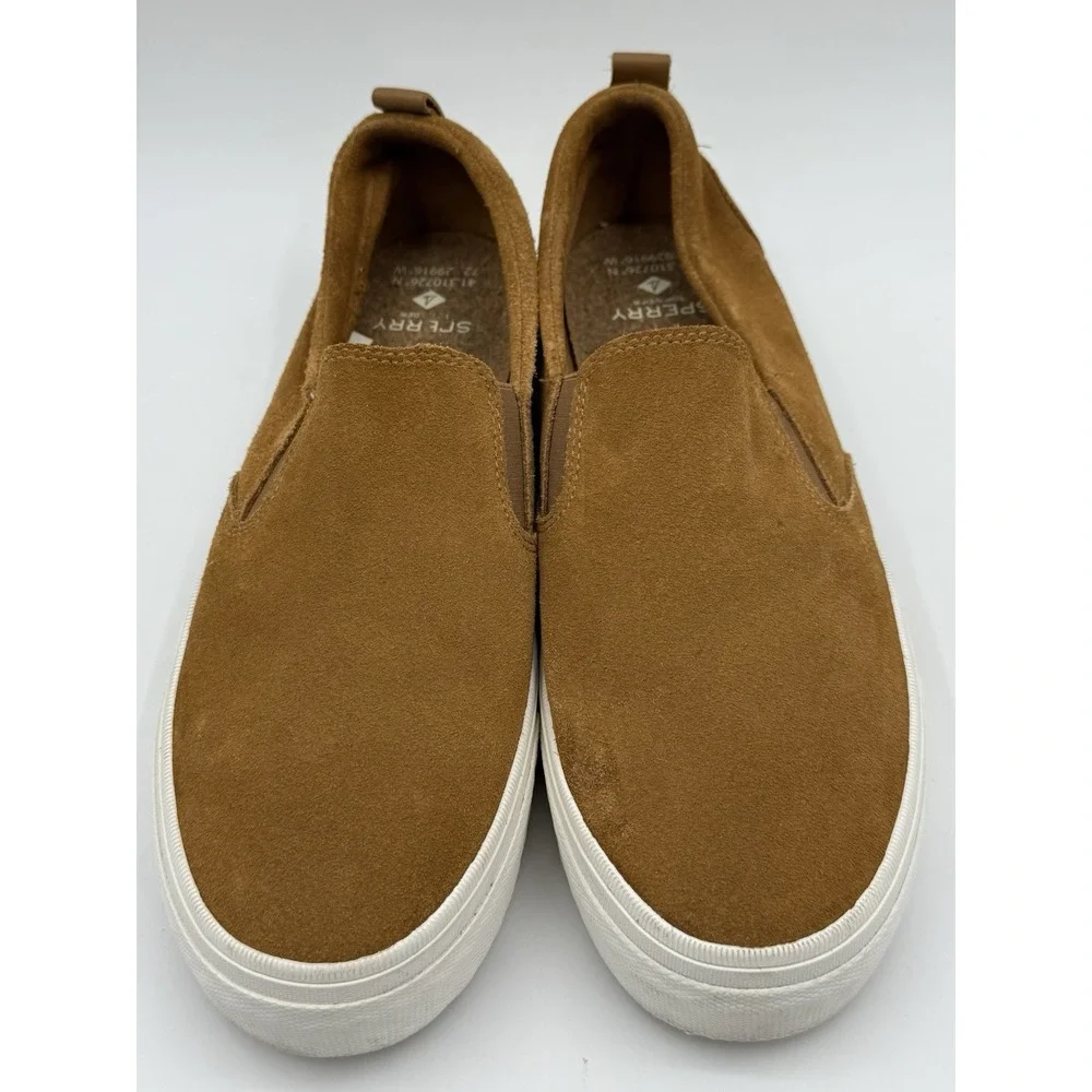 Sperry Top Sider Women's‎ Sz 12 Tan Suede Slide On Espadrille